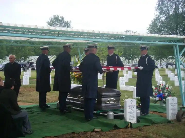The interment of LCDR Joe Rodriguez at Arlington National Cemetery. (Coast Guard Tactical Law Enforcement Association) The interment of LCDR Joe Rodriguez at Arlington National Cemetery. (Coast Guard Tactical Law Enforcement Association)